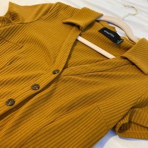 Minkpink Button-Up Knit Mini Dress